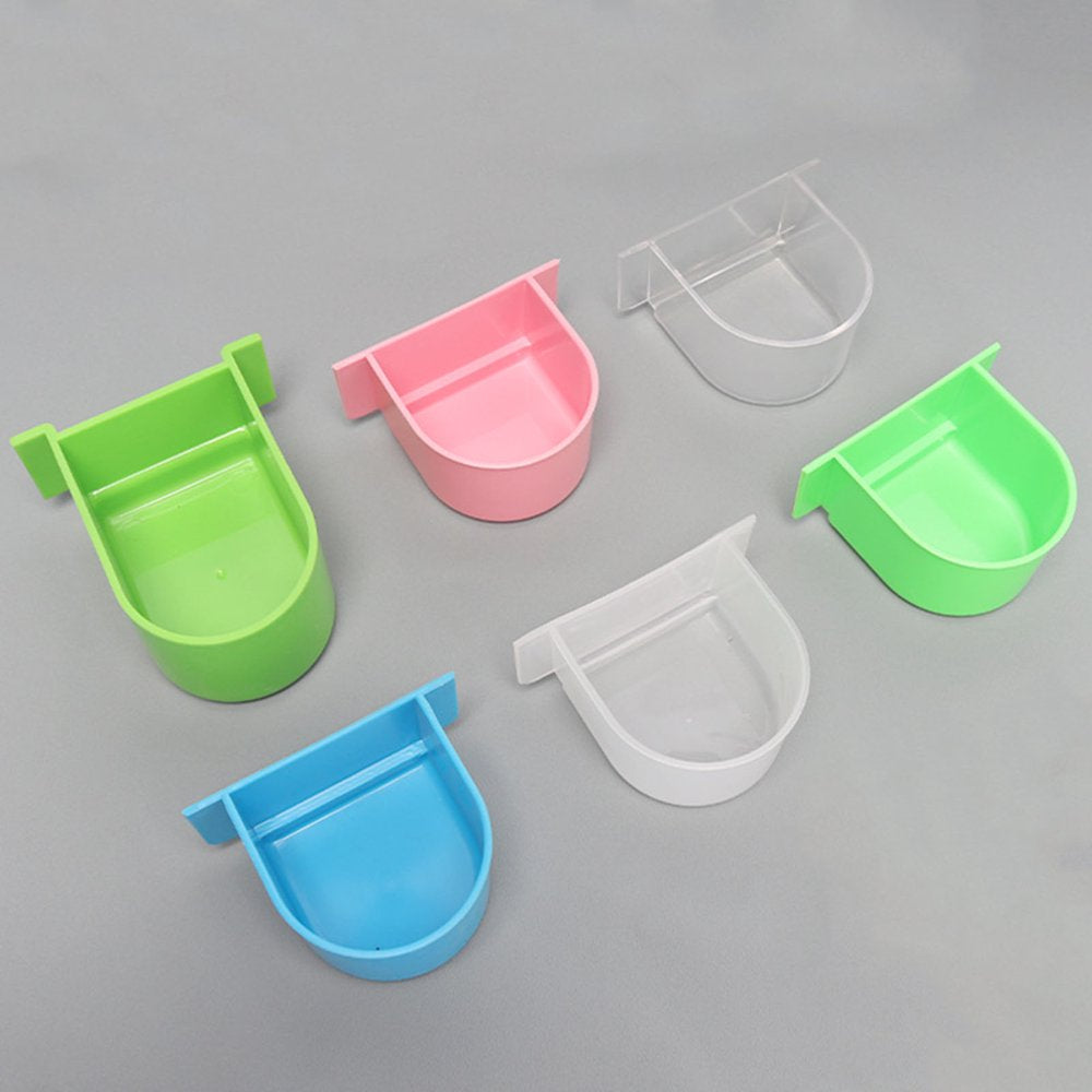 Shenmeida 2Pcs Bird Cage Plastic Cups Plastic Feeding Bowls Hanging Parrot Feeders Cage Accessories for Parakeet Canary Cockatiel Animals & Pet Supplies > Pet Supplies > Bird Supplies > Bird Cage Accessories shenmeida   