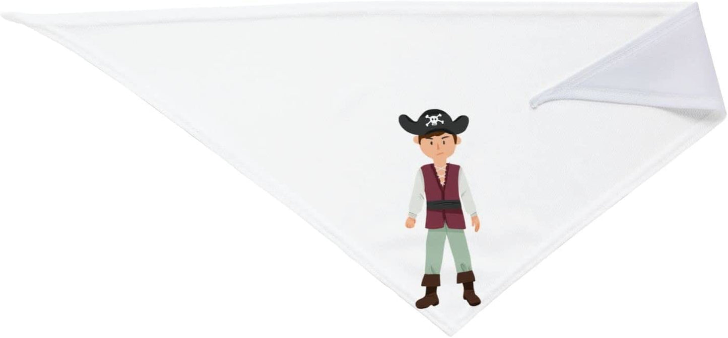 Pirate Wearing a Pirate Hat Pet Dog and Cat Decorative Triangle Scarf,Dog Bandana,Breathable and Stain Resistant. Animals & Pet Supplies > Pet Supplies > Dog Supplies > Dog Apparel ZALTAS   