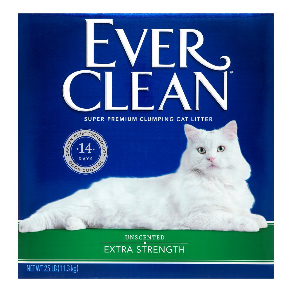 Ever Clean Extra Strength Unscented Odor Control Cat Litter, 25 Lb Box Animals & Pet Supplies > Pet Supplies > Cat Supplies > Cat Litter Clorox USA   