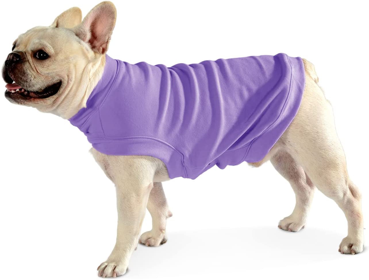 Soft Fleece Dog Sweatshirt - Warm Dog Sweaters for Small Medium Dogs Cats Cold Weather - Cat Sweater Pullover Stretchy Hoodie Easy on - Comfortable Dog Winter Clothes Pet Sweaters Vest for Doggie Animals & Pet Supplies > Pet Supplies > Dog Supplies > Dog Apparel Dociote Purple XL 