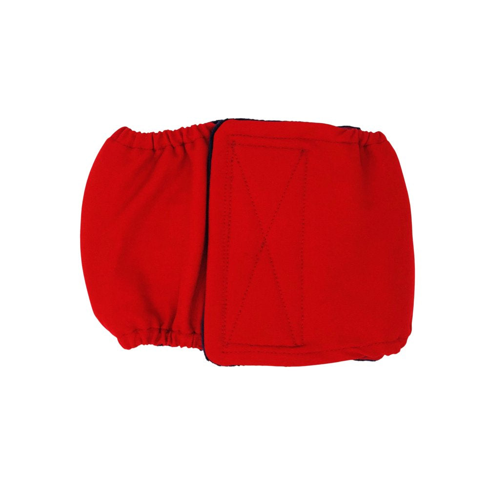 Barkertime Cherry Red Waterproof Washable Dog Belly Band Male Wrap - Made in USA Animals & Pet Supplies > Pet Supplies > Dog Supplies > Dog Diaper Pads & Liners Barkertime M  