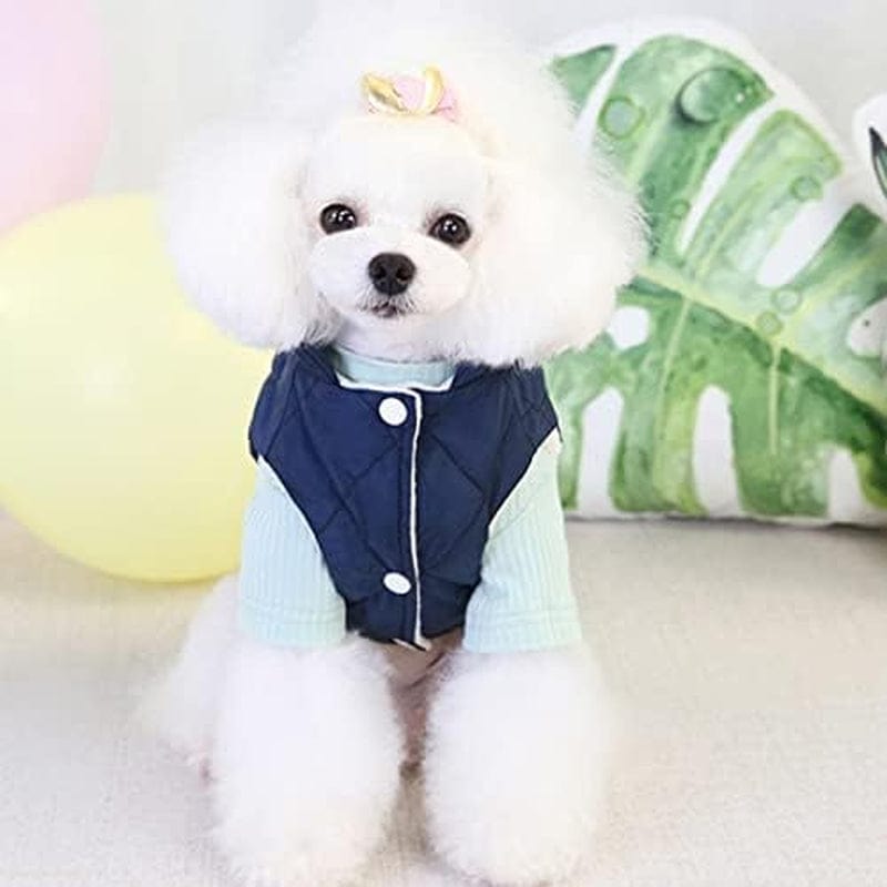 BADALO Dog Winter Clothes Pets Outfits Warm Clothes for Small Dogs Costumes Coat Pet Jacket/Blue/S Code Animals & Pet Supplies > Pet Supplies > Dog Supplies > Dog Apparel BADALO   