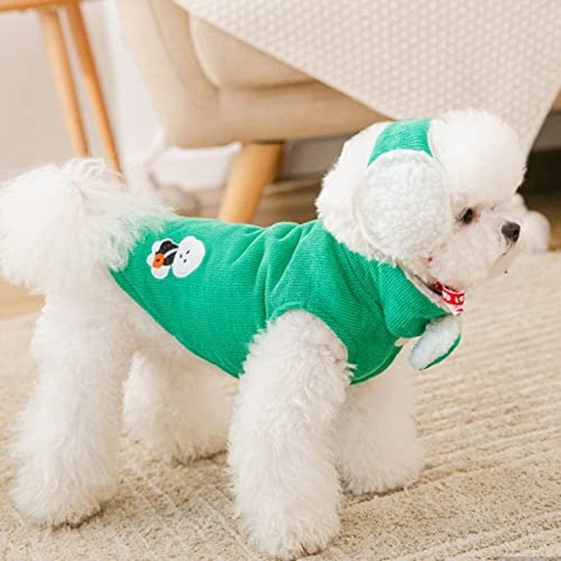 BADALO Pet Clothes Solid Jacket Clothing for Dogs Thick Small Super Pet Outfits Autumn Winter/Green/Xs Code Animals & Pet Supplies > Pet Supplies > Dog Supplies > Dog Apparel BADALO   