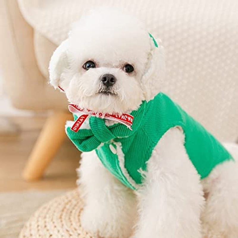 BADALO Pet Clothes Solid Jacket Clothing for Dogs Thick Small Super Pet Outfits Autumn Winter/Green/Xs Code Animals & Pet Supplies > Pet Supplies > Dog Supplies > Dog Apparel BADALO   