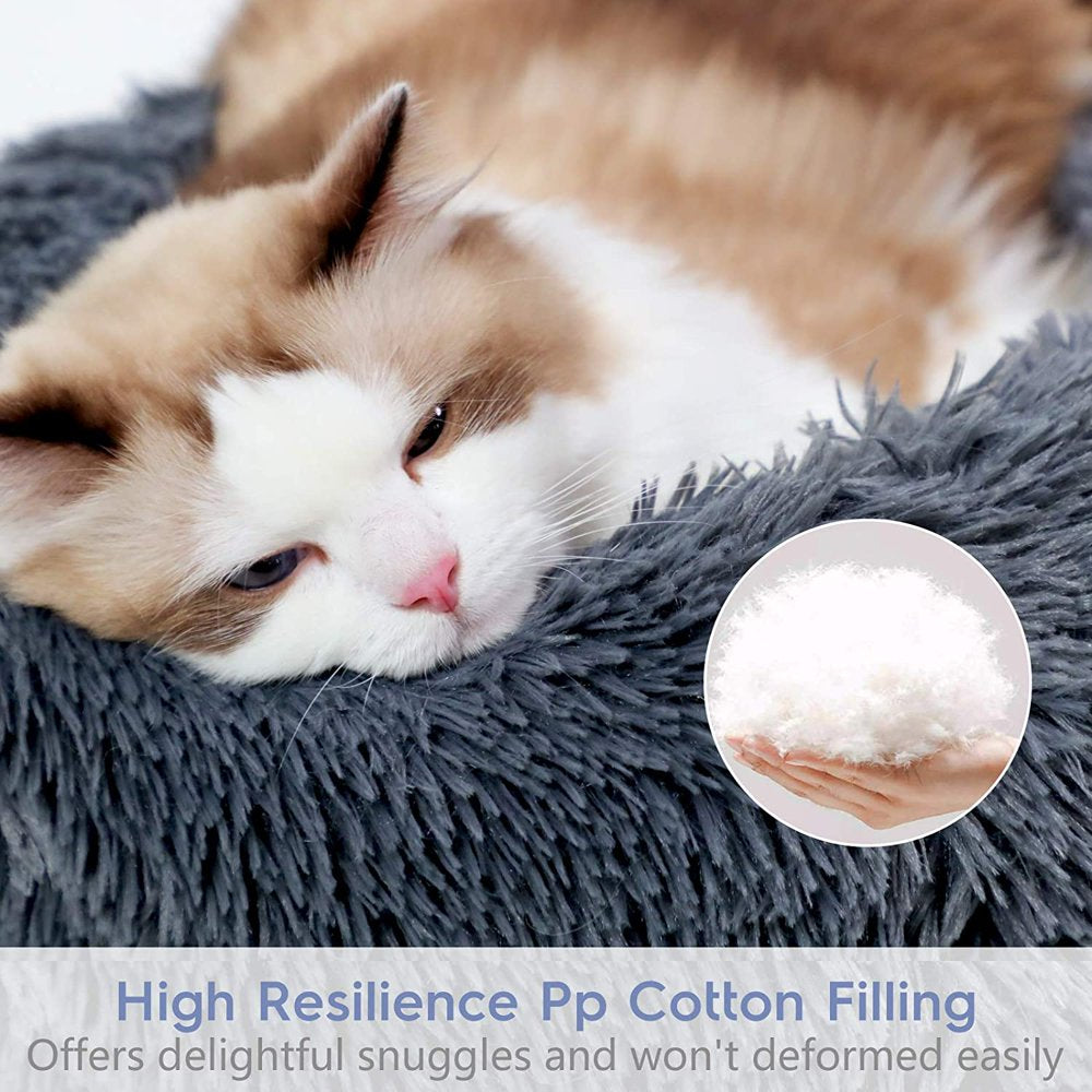 Rabbitgoo Cat Bed for Indoor Cats,Fluffy round Self Warming Calming Soft Plush Donut Cuddler Cushion Pet Bed for Small Dogs Kittens Animals & Pet Supplies > Pet Supplies > Cat Supplies > Cat Beds GLOBEGOU CO.,LTD   