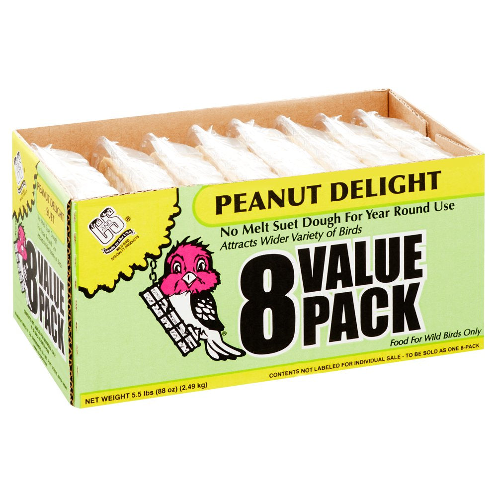 C&S Peanut Delight Value Pack, 8 Suet Cakes, Wild Bird Food Animals & Pet Supplies > Pet Supplies > Bird Supplies > Bird Food Central Garden and Pet   