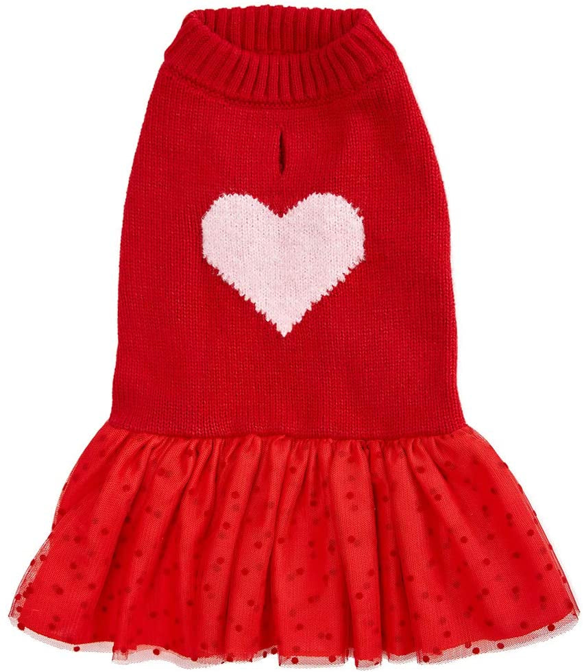 Blueberry Pet 2023 New Heart Dog Sweater Valentine’S Day Clothes for Large Girl Dogs, Hot Pink Pullover Crewneck Holiday Apparel, Back Length 20” Animals & Pet Supplies > Pet Supplies > Dog Supplies > Dog Apparel Blueberry Pet Heart 16 inch (Pack of 1) 