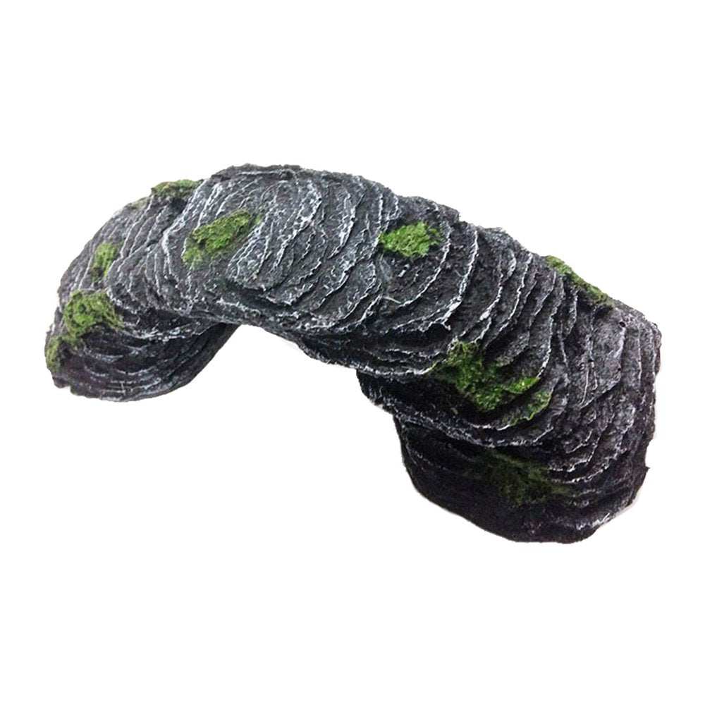 Creativearrowy Reptile Shale Step Ledge. Include Hiding Spots, Swim Throughs. Reptile Hide for Amphibians,Fish, Reptiles, and Small Animals Reptile Decor,Turtle Tank Accessories Animals & Pet Supplies > Pet Supplies > Small Animal Supplies > Small Animal Habitat Accessories CreativeArrowy   