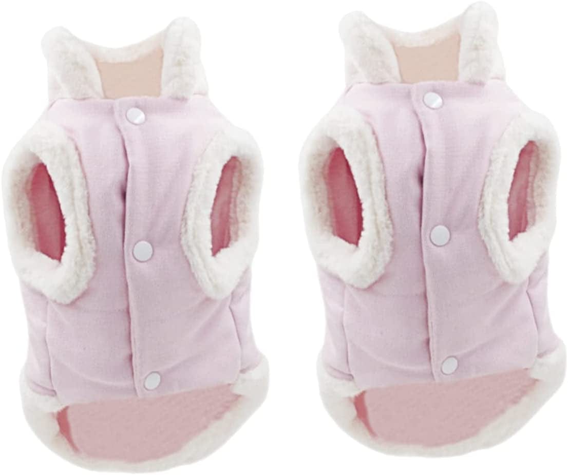 Balacoo 2 Pcs Pet Plush Vest Outdoor Apparel Warm Jacket Outdoor Jacket Dog Winter Clothes Dog Winter Custome Puppy Winter Vest Dog Chest Coat Pet Vest Harness Dog Chest Clothes Pet Pink Animals & Pet Supplies > Pet Supplies > Dog Supplies > Dog Apparel Balacoo Pinkx2pcs 26X41CMx2pcs 