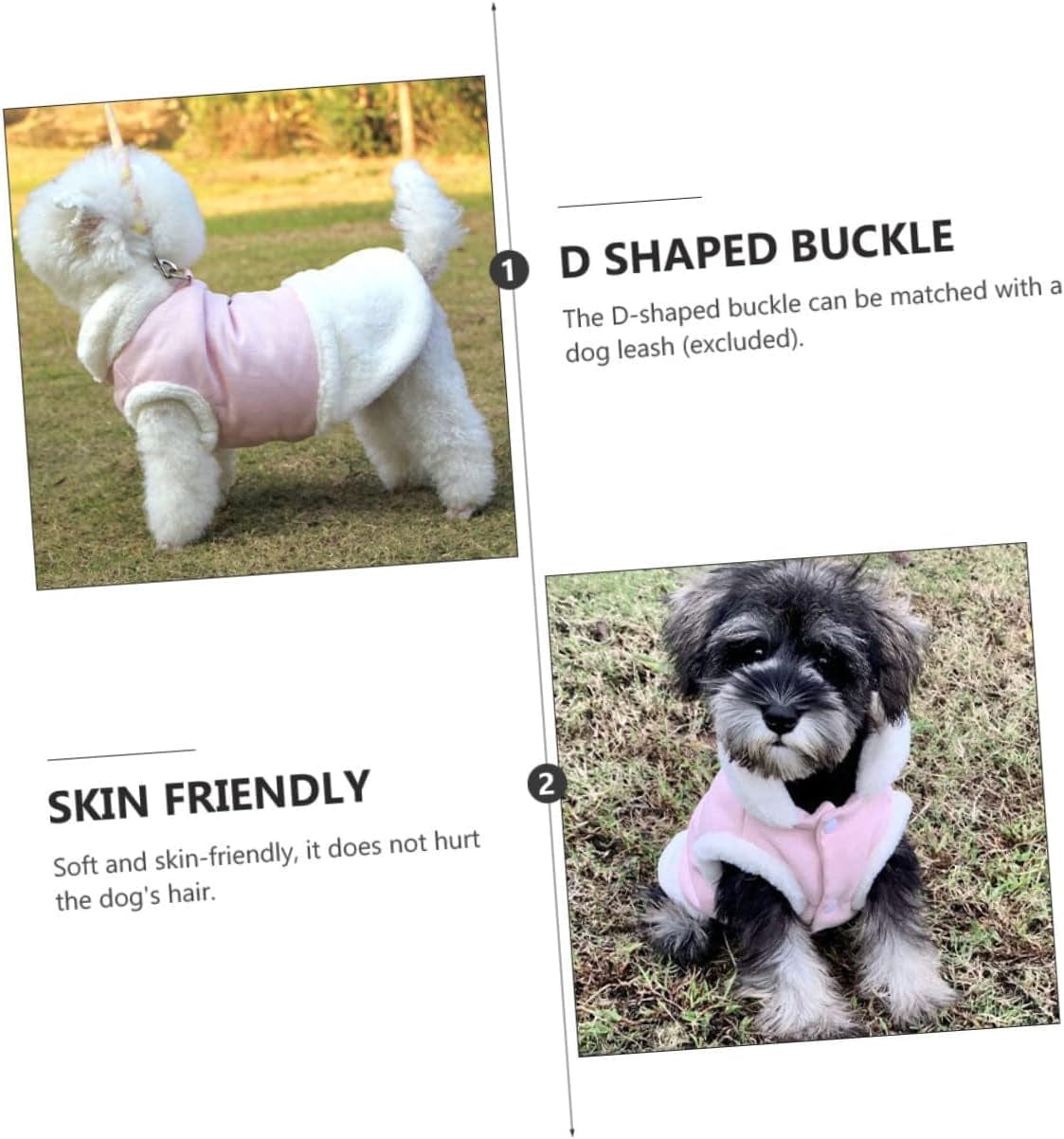 Balacoo 2 Pcs Pet Plush Vest Outdoor Apparel Warm Jacket Outdoor Jacket Dog Winter Clothes Dog Winter Custome Puppy Winter Vest Dog Chest Coat Pet Vest Harness Dog Chest Clothes Pet Pink Animals & Pet Supplies > Pet Supplies > Dog Supplies > Dog Apparel Balacoo   