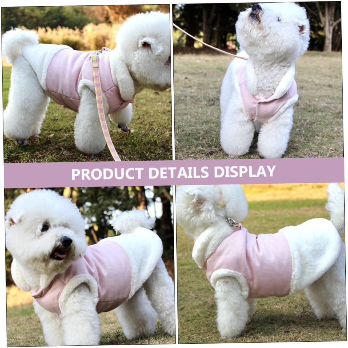 Balacoo 2 Pcs Pet Plush Vest Outdoor Apparel Warm Jacket Outdoor Jacket Dog Winter Clothes Dog Winter Custome Puppy Winter Vest Dog Chest Coat Pet Vest Harness Dog Chest Clothes Pet Pink Animals & Pet Supplies > Pet Supplies > Dog Supplies > Dog Apparel Balacoo   