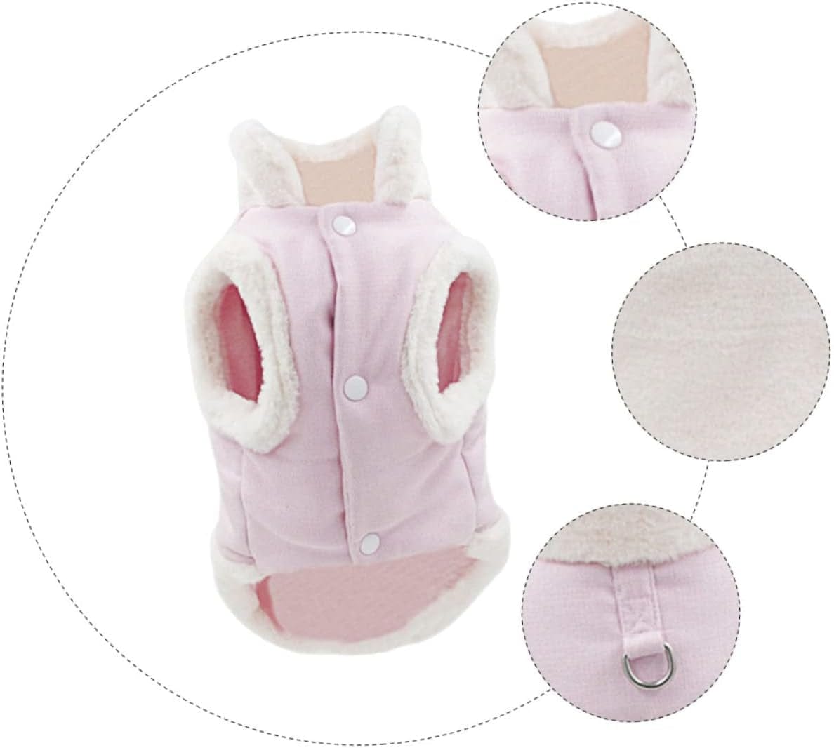 Balacoo 2 Pcs Pet Plush Vest Outdoor Apparel Warm Jacket Outdoor Jacket Dog Winter Clothes Dog Winter Custome Puppy Winter Vest Dog Chest Coat Pet Vest Harness Dog Chest Clothes Pet Pink Animals & Pet Supplies > Pet Supplies > Dog Supplies > Dog Apparel Balacoo   