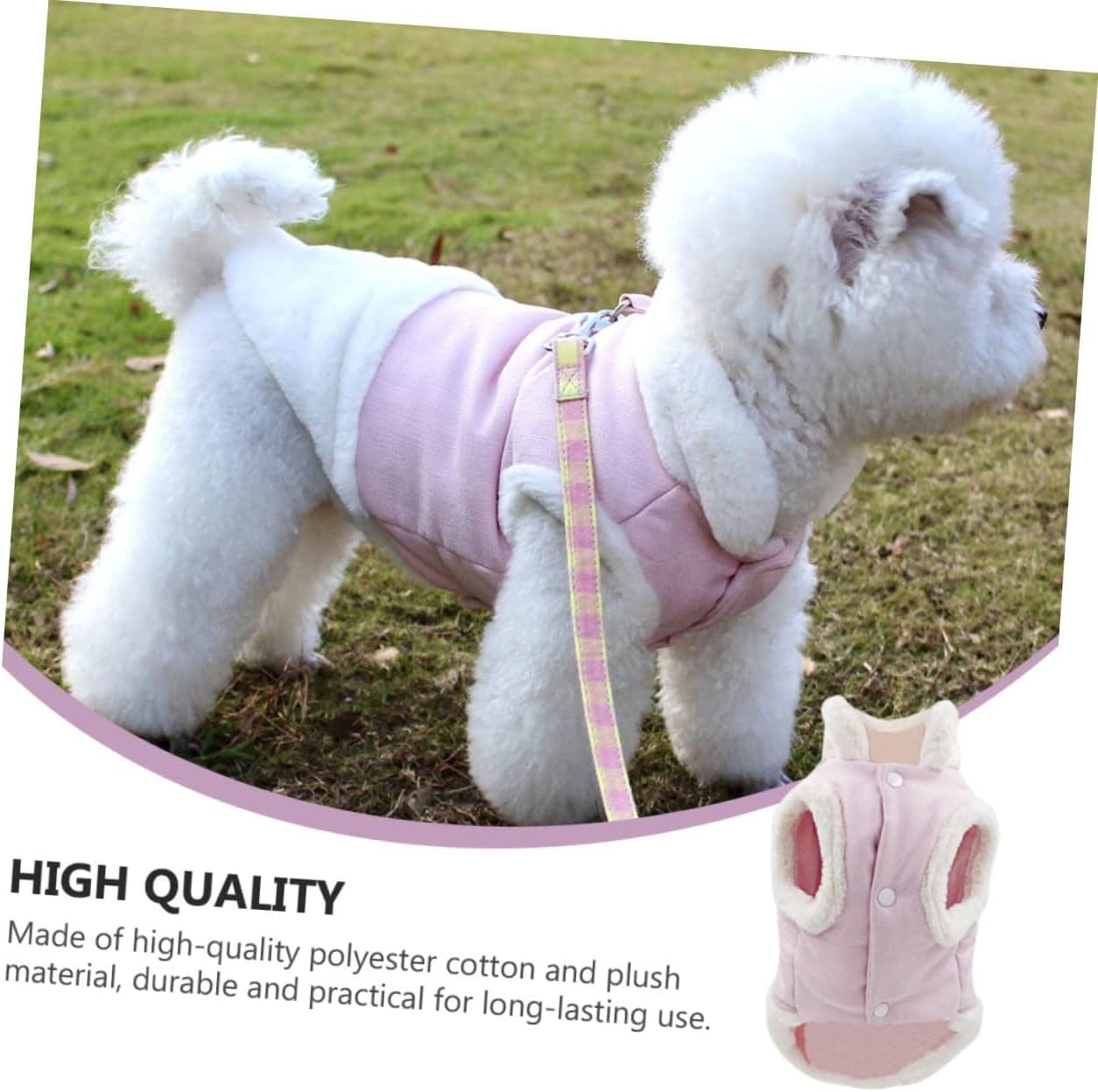 Balacoo 2 Pcs Pet Plush Vest Outdoor Apparel Warm Jacket Outdoor Jacket Dog Winter Clothes Dog Winter Custome Puppy Winter Vest Dog Chest Coat Pet Vest Harness Dog Chest Clothes Pet Pink Animals & Pet Supplies > Pet Supplies > Dog Supplies > Dog Apparel Balacoo   