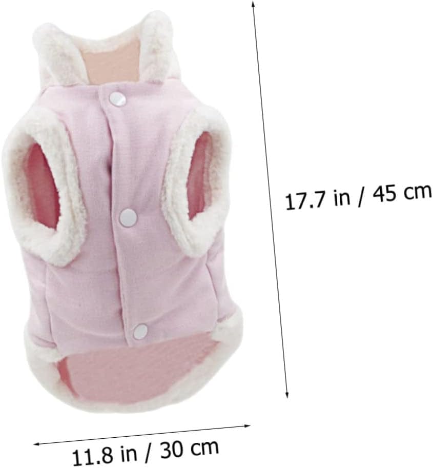 Balacoo 2 Pcs Pet Plush Vest Outdoor Apparel Warm Jacket Outdoor Jacket Dog Winter Clothes Dog Winter Custome Puppy Winter Vest Dog Chest Coat Pet Vest Harness Dog Chest Clothes Pet Pink Animals & Pet Supplies > Pet Supplies > Dog Supplies > Dog Apparel Balacoo   