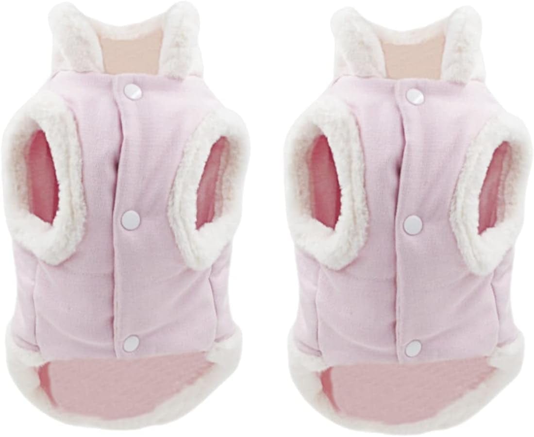 Balacoo 2 Pcs Pet Plush Vest Outdoor Apparel Warm Jacket Outdoor Jacket Dog Winter Clothes Dog Winter Custome Puppy Winter Vest Dog Chest Coat Pet Vest Harness Dog Chest Clothes Pet Pink Animals & Pet Supplies > Pet Supplies > Dog Supplies > Dog Apparel Balacoo Pinkx2pcs 30X45CMx2pcs 