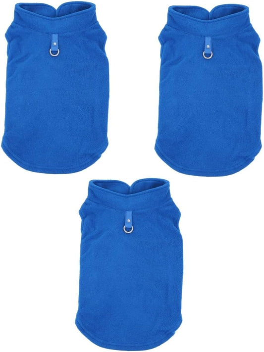Balacoo 3 Pcs Classic Cozy Medium Cold Weather Sweater Autumn Vest Size Clothes Hoodie Jacket Color Coat Pet Adorable Blue Large L Clothing Dogs Pullover Outfit Costume Winter Lovely Warm Animals & Pet Supplies > Pet Supplies > Dog Supplies > Dog Apparel Balacoo Bluex3pcs Lx3pcs 