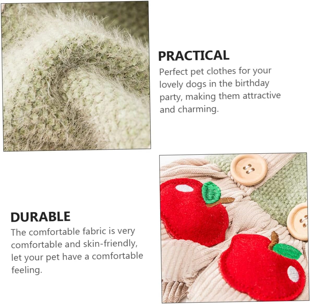 Balacoo 3 Pcs Supply Outfit Dogs Cold Lovely Decorative Pet Puppy Assorted Clothes Soft Accessories Hoodie Winter Jacket Coat Festival Daily Holiday Party Adorable Clothing Doggie Small Animals & Pet Supplies > Pet Supplies > Dog Supplies > Dog Apparel Balacoo   