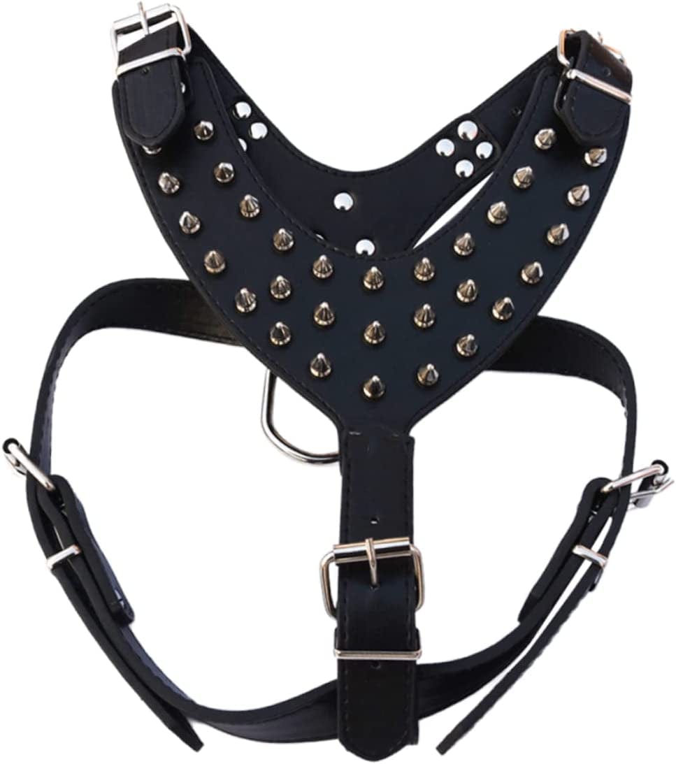 Balacoo 3Pcs No-Pull Collars Supplies Studded S Harness Strap Chest Puppy Dogs Vest Cats Spiked Big Pets Pu Color Pet Random Harnesses Cat Rivet Dog Size Back for Medium Small Breast Animals & Pet Supplies > Pet Supplies > Dog Supplies > Dog Apparel Balacoo Random Color 45X39CM 