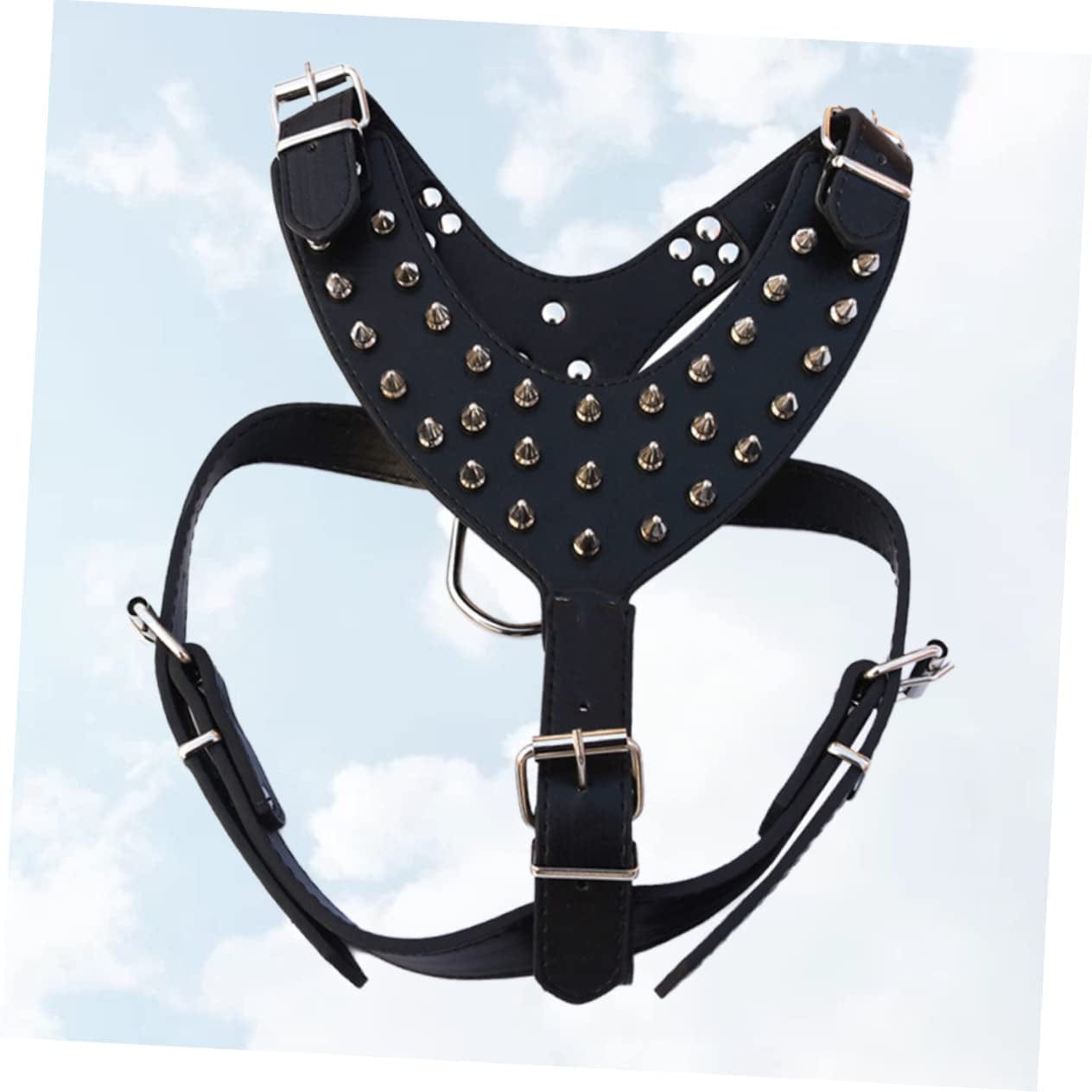 Balacoo 3Pcs No-Pull Collars Supplies Studded S Harness Strap Chest Puppy Dogs Vest Cats Spiked Big Pets Pu Color Pet Random Harnesses Cat Rivet Dog Size Back for Medium Small Breast Animals & Pet Supplies > Pet Supplies > Dog Supplies > Dog Apparel Balacoo   