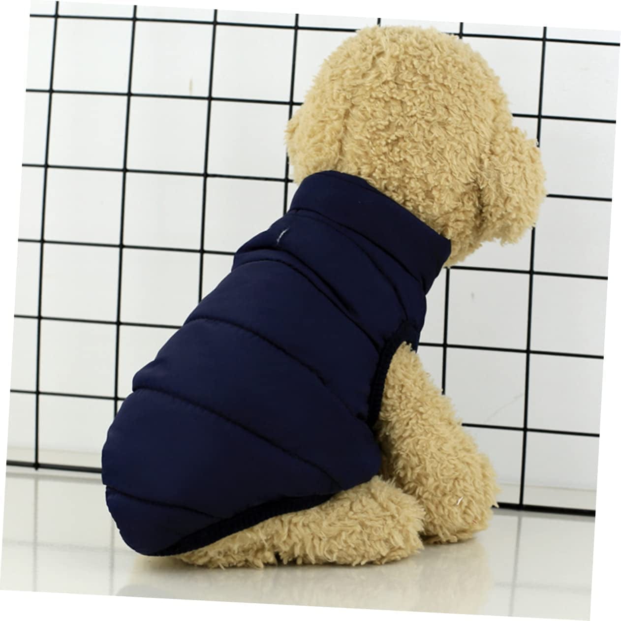 Balacoo Coats Puppy Clothes Mcbling Clothes Puppy Winter Clothes Coat Dog Winter Coat Dog Clothes Cotton Coat Dog'S Clothes Clothing Dog Clothes Winter Cotton-Padded Jacket Navy Pet Animals & Pet Supplies > Pet Supplies > Dog Supplies > Dog Apparel Balacoo   