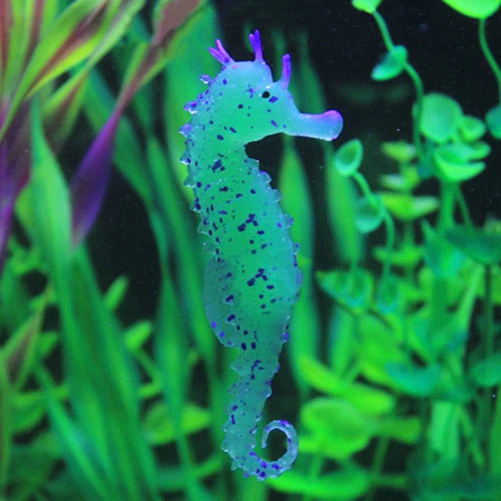 Baofu Aquarium Fish Tank Landscaping Decor Glowing Effect Animal Sea Horse Ornament