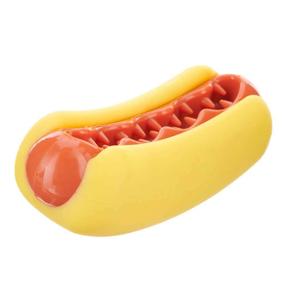 BARK Treat Meat Hotdog Super Chewer - Yankee Doodle Dog Toy, Bacon Scented, Medium Dogs Animals & Pet Supplies > Pet Supplies > Dog Supplies > Dog Toys BARK   