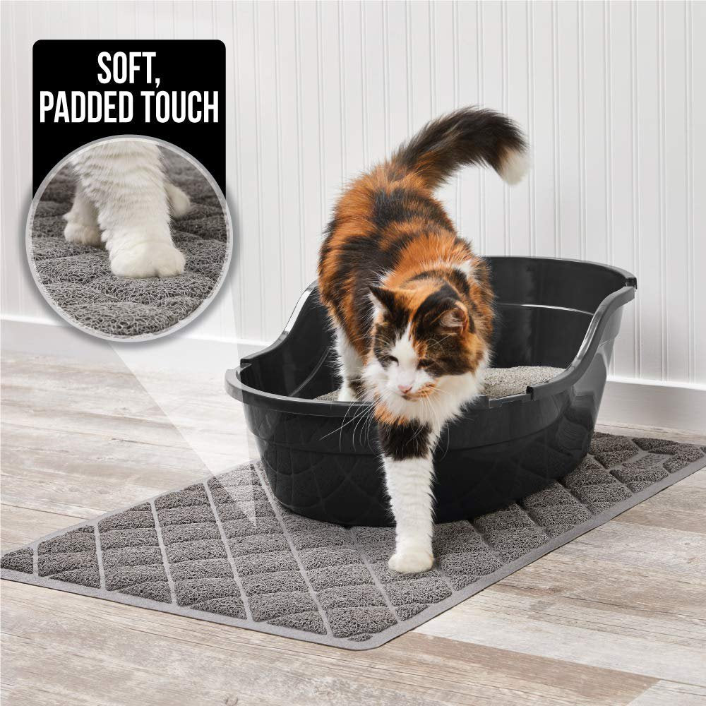 GORILLA GRIP Original Premium Durable Cat Litter Mat, Gray Animals & Pet Supplies > Pet Supplies > Cat Supplies > Cat Litter Box Mats Gorilla Grip   