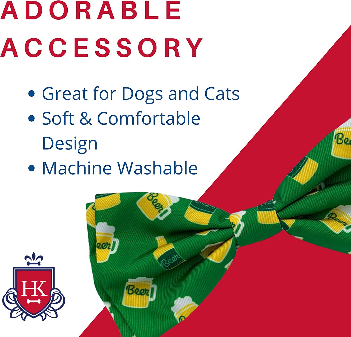 Lulubelles Huxley & Kent St. Patrick'S Day Dog Bundle | Extra-Large | Cheers & Irish Suds Bow Tie | Dog Toy and Collar Attachment Holiday Bundle Animals & Pet Supplies > Pet Supplies > Dog Supplies > Dog Apparel Lulubelles   