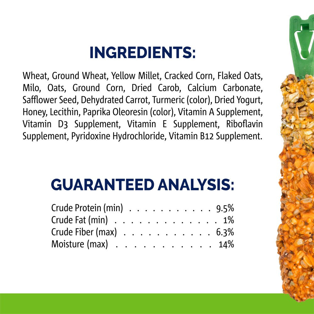 Vitakraft Crunch Sticks Rabbit Treat - Carrot and Honey - Rabbit Chew Sticks - Multi Pack of 3 Animals & Pet Supplies > Pet Supplies > Small Animal Supplies > Small Animal Treats Vitakraft Sunseed   