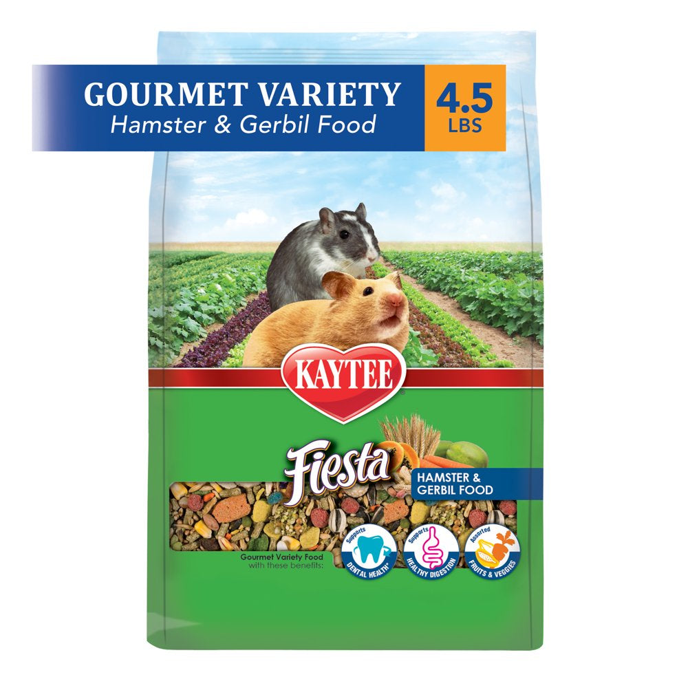 Kaytee Fiesta Hamster and Gerbil Food 4.5 Lb, Fortified Gourmet Diet Animals & Pet Supplies > Pet Supplies > Small Animal Supplies > Small Animal Food Central Garden and Pet   