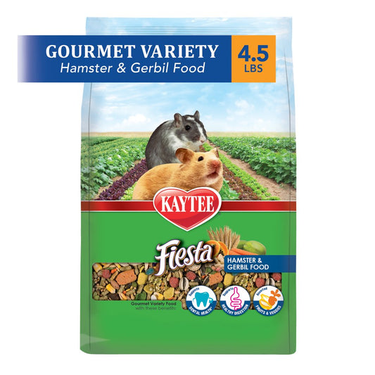 Kaytee Fiesta Hamster and Gerbil Food 4.5 Lb, Fortified Gourmet Diet Animals & Pet Supplies > Pet Supplies > Small Animal Supplies > Small Animal Food Central Garden and Pet   