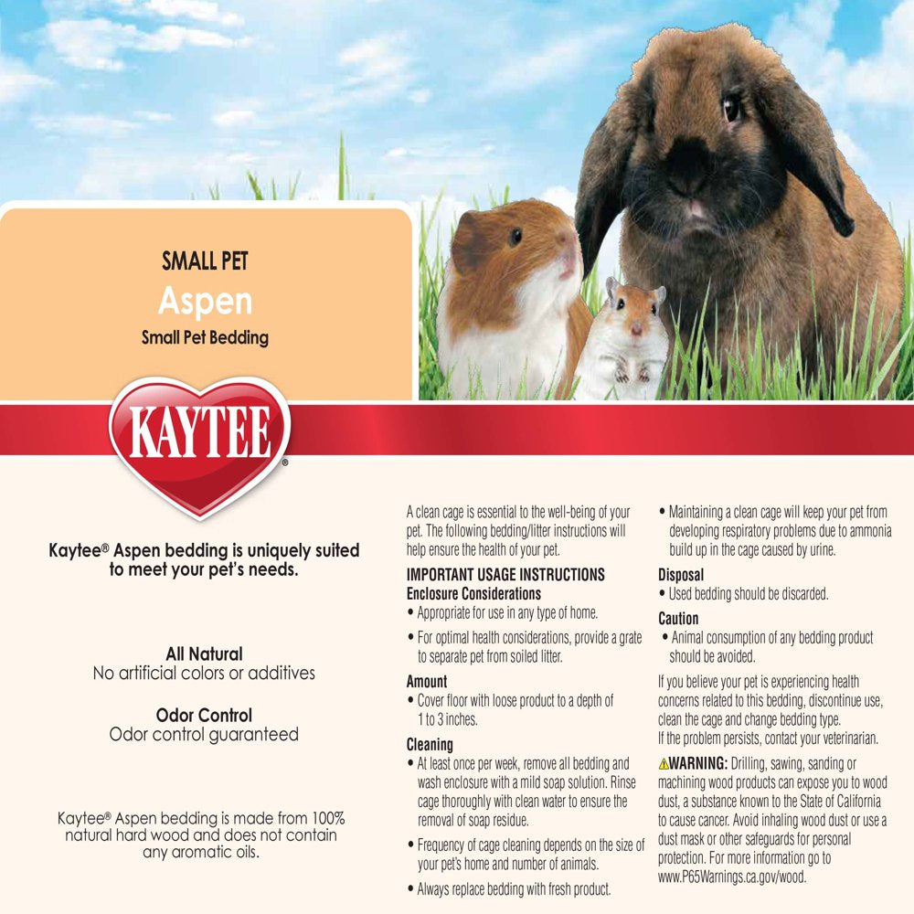 Kaytee Aspen Bedding 8 Cubic Feet Animals & Pet Supplies > Pet Supplies > Small Animal Supplies > Small Animal Bedding Central Garden and Pet   