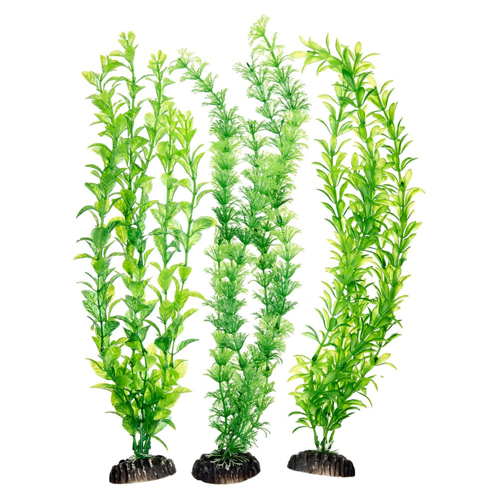 Penn-Plax Aqua-Plants Plastic Aquarium 3 Piece Plant Bundle – Green – 16” Height Animals & Pet Supplies > Pet Supplies > Fish Supplies > Aquarium Decor Penn-Plax   