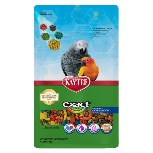 Kaytee Exact Rainbow Parrot & Conure Pet Bird Food, 4 Lb Animals & Pet Supplies > Pet Supplies > Bird Supplies > Bird Food Central Garden and Pet   