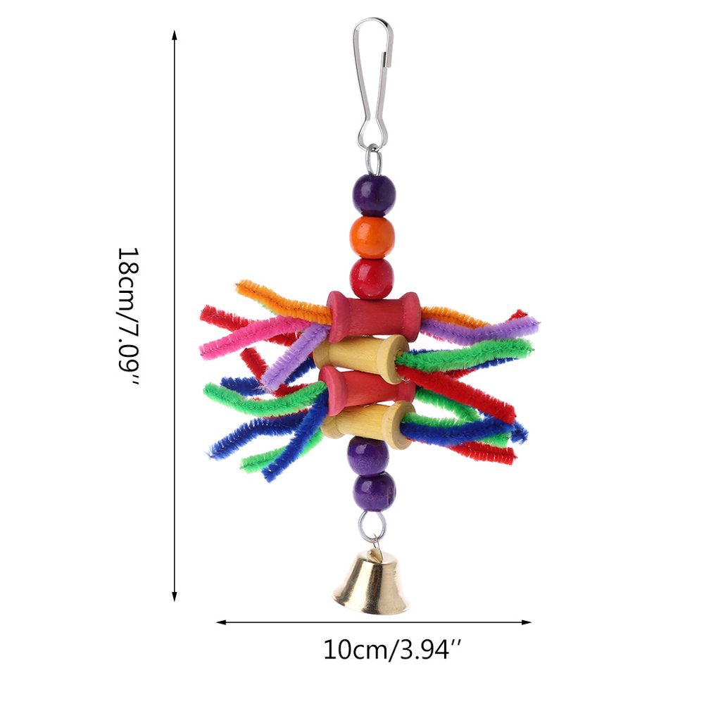 HLGDYJ Parrot Chew Toys Multicolor Bird Parrot Bite String Toys Swing Cage Accessories Animals & Pet Supplies > Pet Supplies > Bird Supplies > Bird Cage Accessories HLGDYJ   