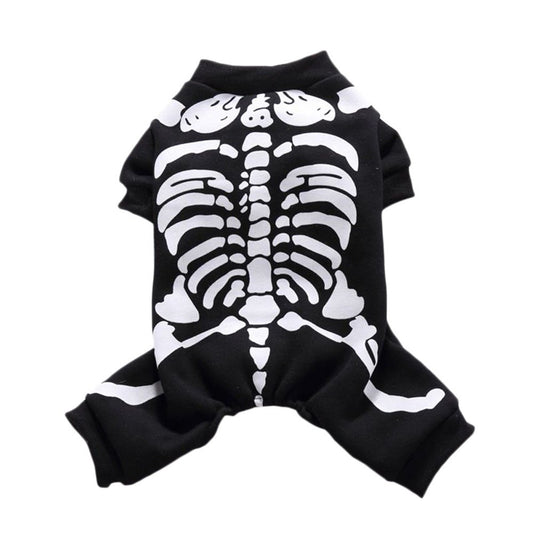 Funny Skeleton Dog Pet Clothes Halloween Dog Costume Pet Party Dressing up Apparel Animals & Pet Supplies > Pet Supplies > Dog Supplies > Dog Apparel Wisremt M  