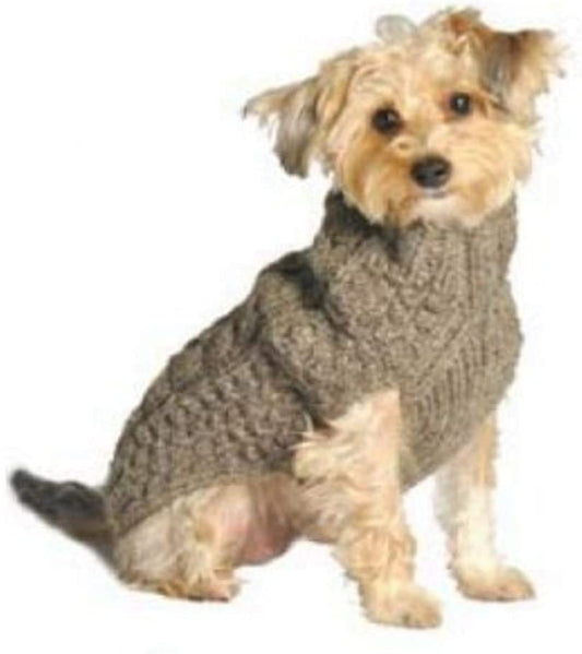 Chilly Dog Cable Dog Sweater, Small, Grey Animals & Pet Supplies > Pet Supplies > Dog Supplies > Dog Apparel Chilly Dog 1 Medium 