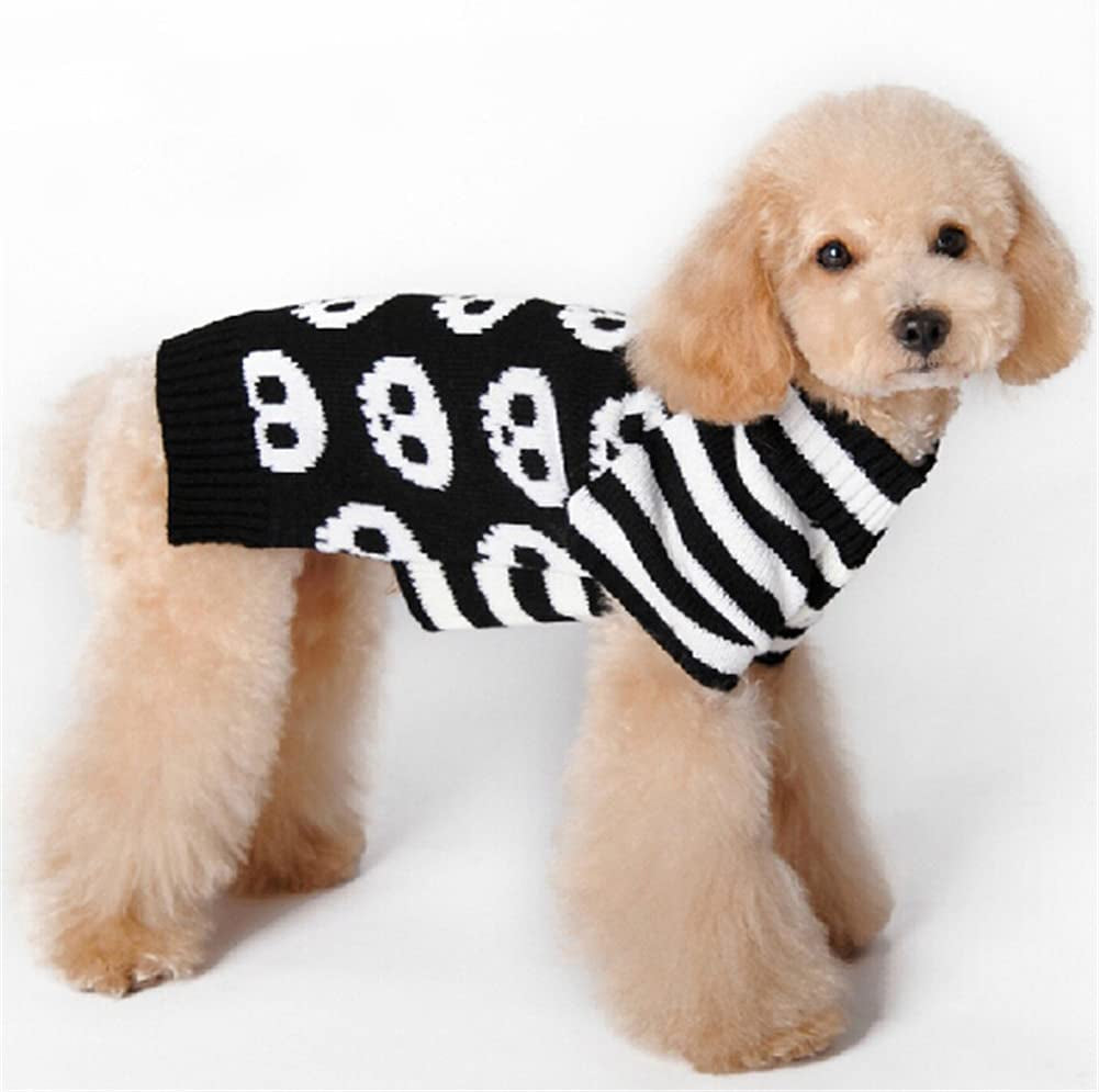 NACOCO Pet Sweaters Skeleton Sweater the Cat Dog Clothes Pet Clothing Little Puppy Dog Sweaters (Medium) Animals & Pet Supplies > Pet Supplies > Dog Supplies > Dog Apparel NACOCO   