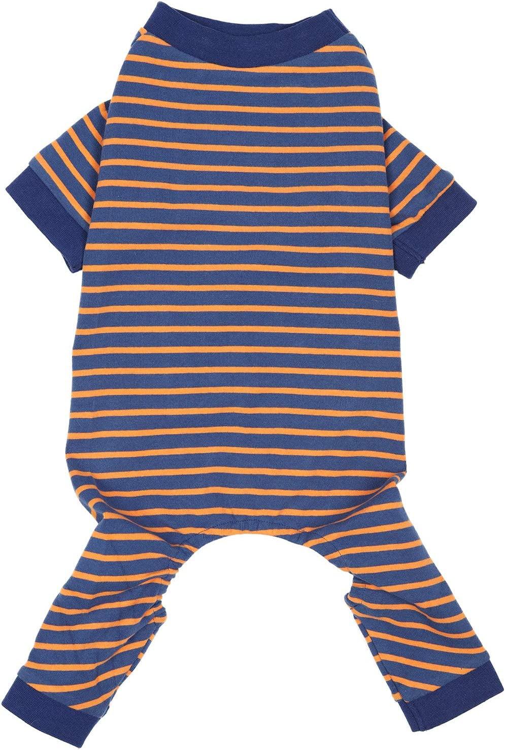 Wolspaw Dog Jumpsuit Striped 100% Cotton Pajamas for Small Medium Large Boy Girl Dogs Pet Pjs Onesie Outfits,Grey S Animals & Pet Supplies > Pet Supplies > Dog Supplies > Dog Apparel Wolspaw 1 Blue Pajamas S 