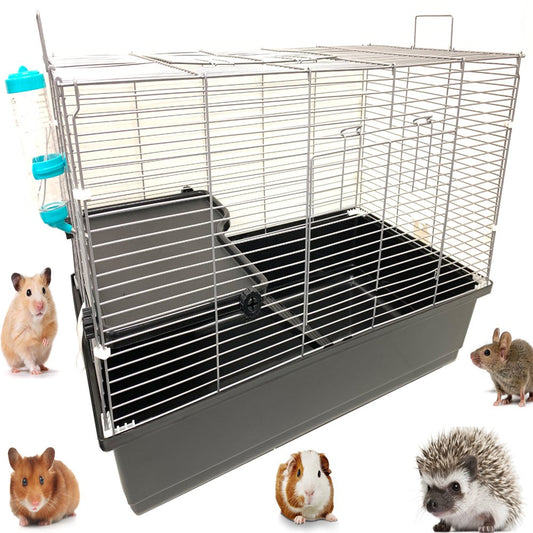 Large Pet Products Universal 2-Level Small Animals Home Critters Habitat Cage Narrow 3/8-Inch Wire Spacing for Wide Variety Exotics Animal Hamster Rat Mice Mouse Gerbil Guinea Pig Chinchillas Ferret