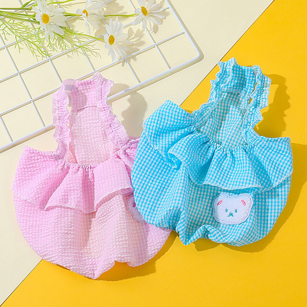 2 Pieces Dog Dresses for Small Dogs Cute Girl Female Dog Clothes