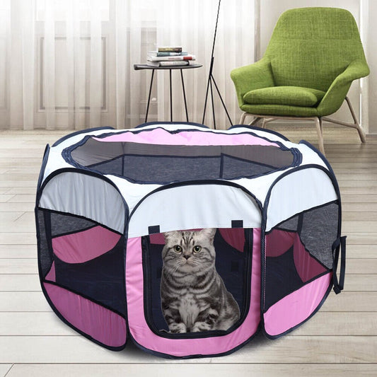 Portable Foldable Playpen Dog Outdoor Water-Resistant Cover Cat Rabbit for Pets Portable Playpen Dog Outdoor Playpen Toddler Play Yard for Pets Dog/Cats/Rabbits
