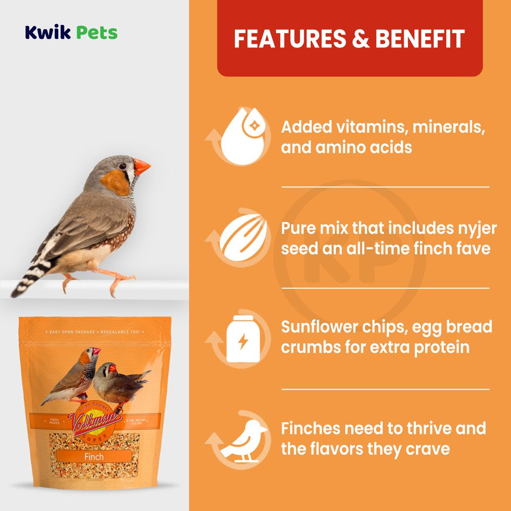 Volkman Seed Avian Science Super Finch Nutritionally Balanced Bird Diet Food 2 Lb Animals & Pet Supplies > Pet Supplies > Bird Supplies > Bird Food VOLKMAN SEED COMPANY INC   