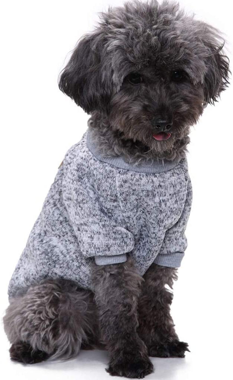 CHBORLESS Pet Dog Classic Knitwear Sweater Warm Winter Puppy Pet Coat Soft Sweater Clothing for Small Dogs (M, Grey) Animals & Pet Supplies > Pet Supplies > Dog Supplies > Dog Apparel CHBORLESS   