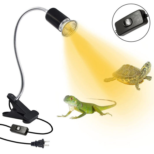 Reptile Heat Lamp Tortoise Basking Spot Lamp Turtle 360°Rotatable Light Clamp Flexible Ceramic Clip Desk Light Holder Socket with Dimmable Switch for Aquarium Pet Lizard Animals & Pet Supplies > Pet Supplies > Fish Supplies > Aquarium Lighting SurVank   