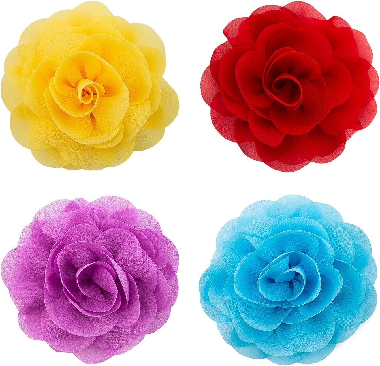 LUTER 4Pcs Pet Collar Flowers Multicolored Dog Flower Tie&Bow Floral Collar Charms Accessories, Detachable Flower Embellishment for Cats, Dogs, Pets Supplies (8Cm / 3.14Inch) Animals & Pet Supplies > Pet Supplies > Dog Supplies > Dog Apparel LUTER sky blue, red, yellow, light purple  