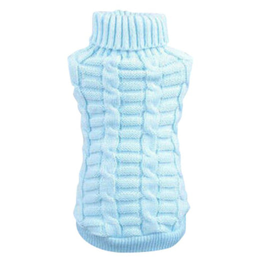 Pet Dog Cat Winter Warmer Sweater Clothes Puppy Jumper Knit Apparels Animals & Pet Supplies > Pet Supplies > Dog Supplies > Dog Apparel NA L Blue 