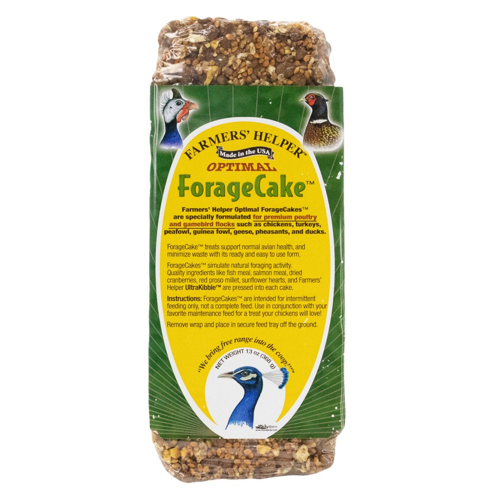 Farmer'S Helper Optimal Forage Cake, Nutritional Supplement, 13 Oz, Cake, Poultry Treat Animals & Pet Supplies > Pet Supplies > Bird Supplies > Bird Treats Central Garden and Pet   