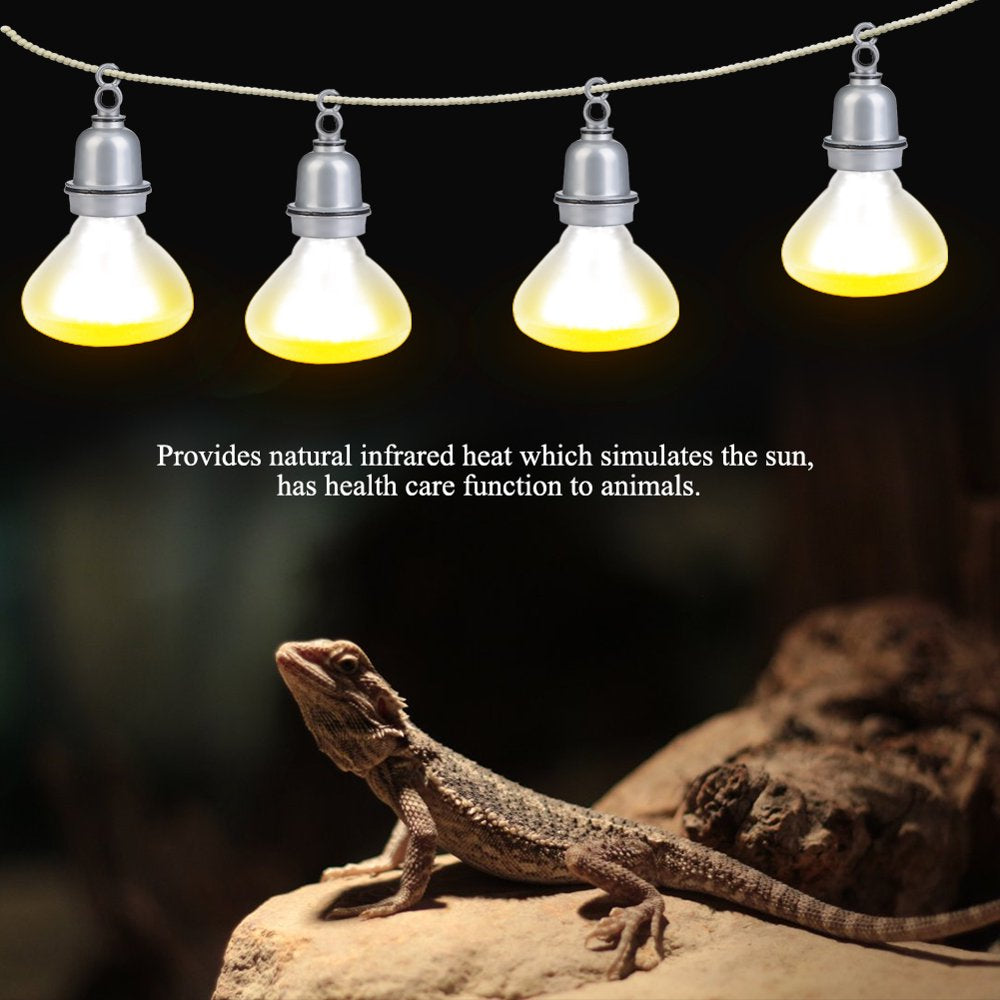 Heating Light Heating Light Bulb Reptile Light 220-230V Night Heat Light Lamp Bulb for Bird Snake Reptile Pet Amphibian 75W  FAGINEY   
