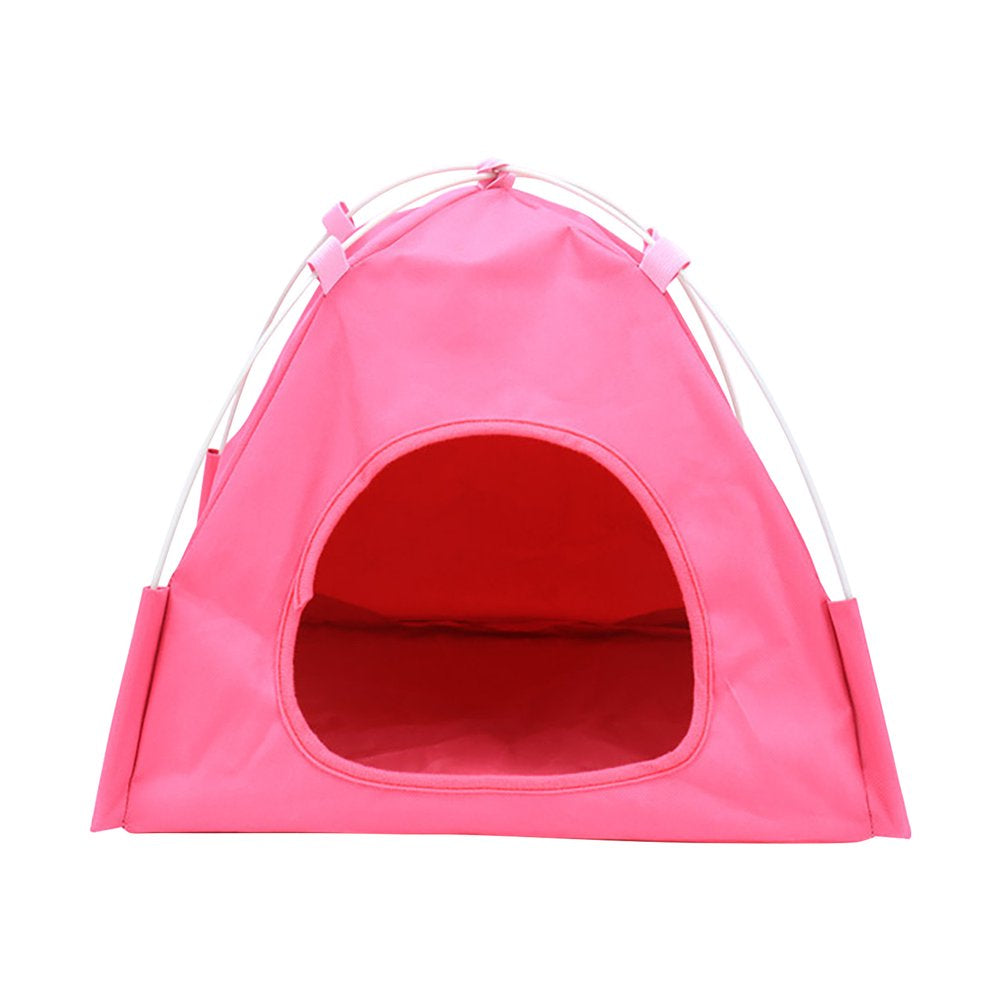 Bowake Breathable Washable Pet Puppy Kennel Dog Cat Folding Indoor Outdoor House Bed Animals & Pet Supplies > Pet Supplies > Dog Supplies > Dog Houses Bowake Pink  
